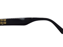 Load image into Gallery viewer, MIUMIU ミュウミュウ サングラス 54□19 145 ブラック サイドロゴ プラスチック 54□19 145 美品 中古 4b002232