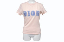 Load image into Gallery viewer, ChristianDior クリスチャンディオール 半袖Tシャツ 3P16155024 サイズ38 デニムロゴ プリント ピンク 美品 中古 4b002238