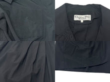 Load image into Gallery viewer, Christian Dior クリスチャンディオール アシンメトリーミディアムドレス 0150FW92 毛 キュプラ ブラック サイズ9 美品 中古 4b002239