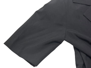 Christian Dior クリスチャンディオール アシンメトリーミディアムドレス 0150FW92 毛 キュプラ ブラック サイズ9 美品 中古 4b002239