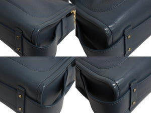 Chloe クロエ テス 2WAY スモール ハンドバッグ ショルダーバッグ カーフ ゴールド金具 ブルー 美品 中古 4b002245