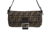 Load image into Gallery viewer, FENDI フェンディ マンマバケット ワンショルダーバッグ 26424 ズッカ柄 ブラウン キャンバス レザー シルバー金具 美品 中古 4b002247