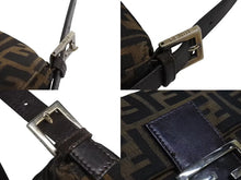 Load image into Gallery viewer, FENDI フェンディ マンマバケット ワンショルダーバッグ 26424 ズッカ柄 ブラウン キャンバス レザー シルバー金具 美品 中古 4b002247