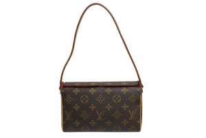 極美品 LOUIS VUITTON ルイヴィトン ハンドバッグ レシタル モノグラムキャンバス M51900 ゴールド金具 ブラウン 中古 4b002248