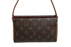 極美品 LOUIS VUITTON ルイヴィトン ハンドバッグ レシタル モノグラムキャンバス M51900 ゴールド金具 ブラウン 中古 4b002248