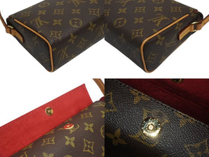 極美品 LOUIS VUITTON ルイヴィトン ハンドバッグ レシタル モノグラムキャンバス M51900 ゴールド金具 ブラウン 中古 4b002248