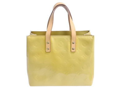LOUIS VUITTON ルイヴィトン リードPM ハンドバッグ M91144 モノグラム ヴェルニ レザー イエロー ゴールド金具 美品 中古 4b002250