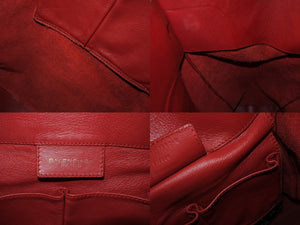 BALENCIAGA バレンシアガ ペーパー トートバッグ 338582 レザー レッド ゴールド金具 美品 中古 4b002255