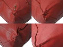 Load image into Gallery viewer, BALENCIAGA バレンシアガ ペーパー トートバッグ 338582 レザー レッド ゴールド金具 美品 中古 4b002255