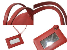 Load image into Gallery viewer, BALENCIAGA バレンシアガ ペーパー トートバッグ 338582 レザー レッド ゴールド金具 美品 中古 4b002255