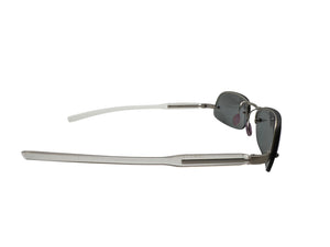極美品 PRADA プラダ リムレス サングラス SPR 55A 2AC-5A1 クリア グレー プラスチック イタリア製 中古 4b002257