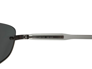 極美品 PRADA プラダ リムレス サングラス SPR 55A 2AC-5A1 クリア グレー プラスチック イタリア製 中古 4b002257