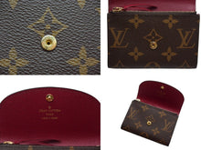 Load image into Gallery viewer, LOUIS VUITTON ルイヴィトン コインケース 二つ折り財布 ポルトモネ・ロザリ M41939 モノグラム フューシャ 美品 中古 4b002260