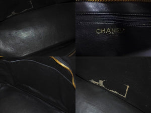 CHANEL シャネル 復刻トートバッグ ハンドバッグ ココマーク ロゴ 鞄 6番台 キャビアスキン ブラック ゴールド金具 美品 中古 4b002262