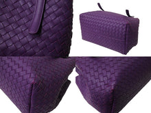 Load image into Gallery viewer, BOTTEGAVENETA ボッテガヴェネタ イントレチャート チェスタ レザー トートバッグ パープル ワンショルダー 紫 鞄 美品 中古 4b002264