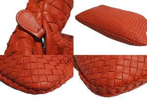 BOTTEGA VENETA ボッテガヴェネタ イントレチャート ホーボー ワンショルダーバッグ 115653 レザー レッド 美品 中古 4b002267