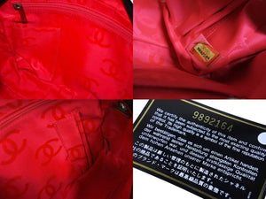 CHANEL シャネル カンボンライン ショルダーバッグ ココマーク ターンロック 9番台 レザー ブラック シルバー金具 美品 中古 4b002268