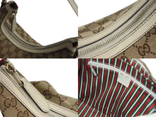 Load image into Gallery viewer, GUCCI グッチ インターロッキング ホワイト ブラウン ゴールド金具 182491 GGキャンバス ショルダーバッグ 美品 中古 4b002269