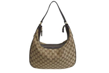 Load image into Gallery viewer, GUCCI グッチ ワンショルダー ハンドバック 153010 GGキャンバス GG柄ブラウン ベージュ ゴールド金具 美品 中古 4b002271