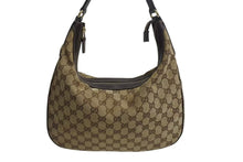 Load image into Gallery viewer, GUCCI グッチ ワンショルダー ハンドバック 153010 GGキャンバス GG柄ブラウン ベージュ ゴールド金具 美品 中古 4b002271