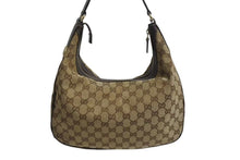 Load image into Gallery viewer, GUCCI グッチ ワンショルダー ハンドバック 153010 GGキャンバス GG柄ブラウン ベージュ ゴールド金具 美品 中古 4b002271