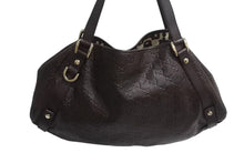 Load image into Gallery viewer, GUCCI グッチ アビー トートバッグ レザー 130736 ゴールド金具 グッチシマ 茶 ブラウン GG柄 美品 中古 4b002272
