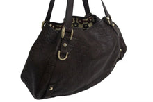 Load image into Gallery viewer, GUCCI グッチ アビー トートバッグ レザー 130736 ゴールド金具 グッチシマ 茶 ブラウン GG柄 美品 中古 4b002272