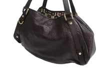 Load image into Gallery viewer, GUCCI グッチ アビー トートバッグ レザー 130736 ゴールド金具 グッチシマ 茶 ブラウン GG柄 美品 中古 4b002272