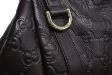 Load image into Gallery viewer, GUCCI グッチ アビー トートバッグ レザー 130736 ゴールド金具 グッチシマ 茶 ブラウン GG柄 美品 中古 4b002272