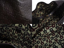 Load image into Gallery viewer, GUCCI グッチ アビー トートバッグ レザー 130736 ゴールド金具 グッチシマ 茶 ブラウン GG柄 美品 中古 4b002272