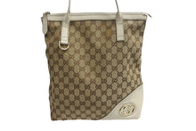 Load image into Gallery viewer, GUCCI グッチ ハンドバッグ 182492 ブラウン ベージュ GGスプリームキャンバス レザー 美品 中古 4b002273