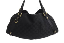 Load image into Gallery viewer, GUCCI グッチ ハンドバッグ GGスプリームキャンバス 130736 GG柄 ブラック 黒 レザー ゴールド金具 美品 中古 4b002274