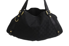 Load image into Gallery viewer, GUCCI グッチ ハンドバッグ GGスプリームキャンバス 130736 GG柄 ブラック 黒 レザー ゴールド金具 美品 中古 4b002274