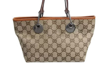 Load image into Gallery viewer, GUCCI グッチ ハンドバッグ 120844 ブラウン ベージュ GGスプリームキャンバス レザー シルバー金具 美品 中古 4b002276
