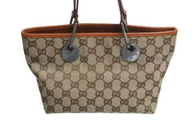 Load image into Gallery viewer, GUCCI グッチ ハンドバッグ 120844 ブラウン ベージュ GGスプリームキャンバス レザー シルバー金具 美品 中古 4b002276
