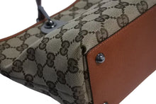 Load image into Gallery viewer, GUCCI グッチ ハンドバッグ 120844 ブラウン ベージュ GGスプリームキャンバス レザー シルバー金具 美品 中古 4b002276