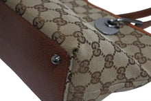 Load image into Gallery viewer, GUCCI グッチ ハンドバッグ 120844 ブラウン ベージュ GGスプリームキャンバス レザー シルバー金具 美品 中古 4b002276