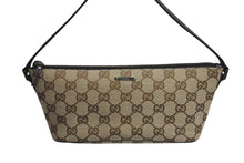 Load image into Gallery viewer, GUCCI グッチ ハンドバッグ 07198 ブラウン ベージュ GGスプリームキャンバス レザー シルバー金具 美品 中古 4b002278