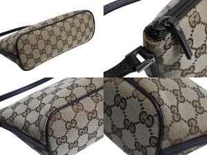 GUCCI グッチ ハンドバッグ 07198 ブラウン ベージュ GGスプリームキャンバス レザー シルバー金具 美品 中古 4b002278