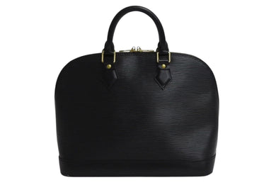LOUIS VUITTON ルイヴィトン アルマPM ハンドバッグ M52142 エピ レザー ブラック ゴールド金具 美品 中古 4b002279