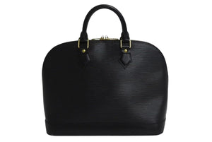 LOUIS VUITTON ルイヴィトン アルマPM ハンドバッグ M52142 エピ レザー ブラック ゴールド金具 美品 中古 4b002279