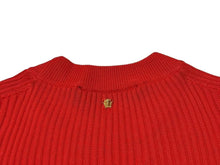 Load image into Gallery viewer, 極美品 GIANNI VERSACE ジャンニ ヴェルサーチ レーヨン カットソー レッド メデューサロゴ サイズ36 中古 4b002282