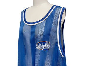 極美品 EMINEM エミネム タンクトップ バスケットボール ユニフォーム ブルー ポリエステル サイズM 中古 4b002283