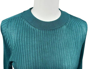 極美品 GIANNI VERSACE ジャンニ ヴェルサーチ レーヨンカットソー グリーン サイズ36 中古 4b002286 
