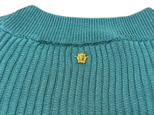 画像をギャラリービューアに読み込む, 極美品 GIANNI VERSACE ジャンニ ヴェルサーチ レーヨンカットソー グリーン サイズ36 中古 4b002286 