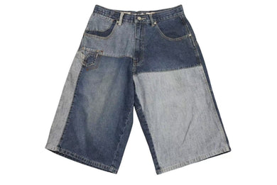 PellePelle ペレペレ パッチワーク デニム ハーフパンツ サイズ32 コットン ネイビー 美品 中古 4b002287