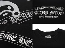 Load image into Gallery viewer, CHROME HEARTS クロムハーツ × A Bathhing Ape エイプ コラボ プリント Tシャツ サイズS ブラック 美品 中古 4b002289