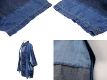 Load image into Gallery viewer, KAPITAL キャピタル パッチワーク デニム 半袖シャツ Patchwork Kathmandu Shirt ブルー コットン サイズ3 中古 4b002290
