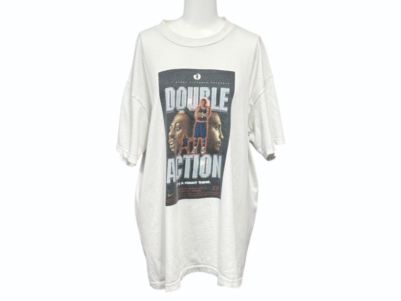 VINTAGE ヴィンテージ 90's NIKE ナイキ DOUBLE ACTION ダブルアクション 半袖Tシャツ サイズL NBA ペニー・ハーダウェイ 美品 中古 4b002293 