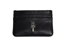 画像をギャラリービューアに読み込む, 未使用 CHROME HEARTS クロムハーツ DOUBLE SIDE ダブルサイド レザーカードケース ダガー装飾 レザー シルバー925 中古 4b002298 